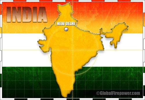 Image of the geographic map of India