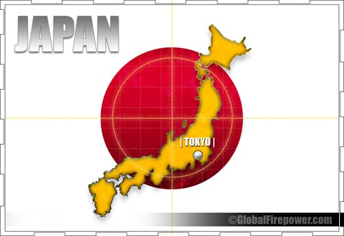 Image of the geographic map of Japan